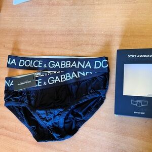 Dolce & Gabbana Black Underwear with Logo Band, double bands rare find